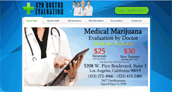 Desktop Screenshot of 420doctorevaluation.com